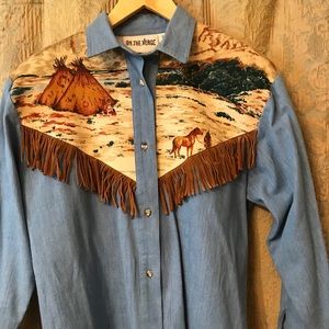 Western shirt with fringe